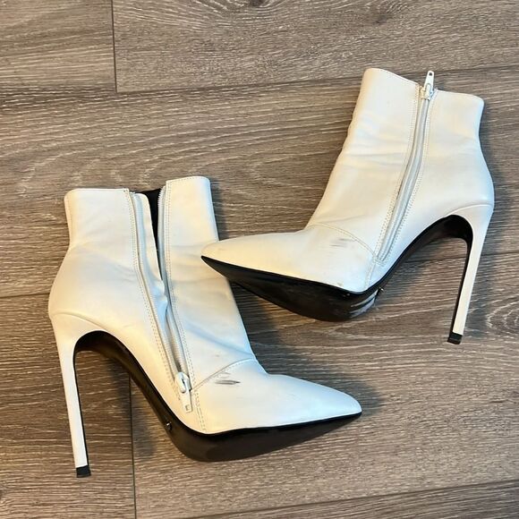 White Booties Heels - Picture 3 of 3